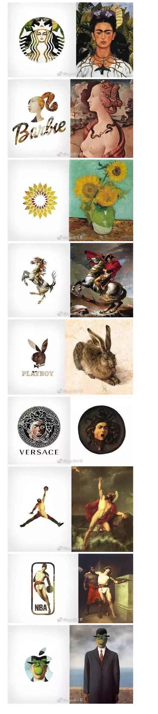 当知名商标遇上经典名画，还挺有意思的！